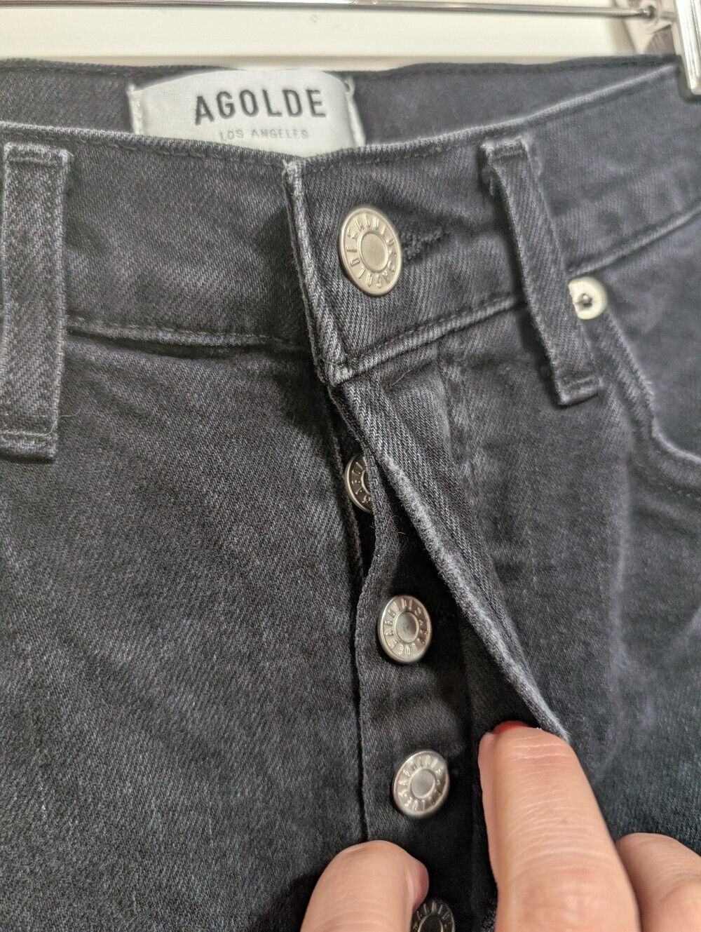 AGOLDE | Riley High Rise Straight Crop Jeans In Panoramic Washed Black - Picture 5 of 13